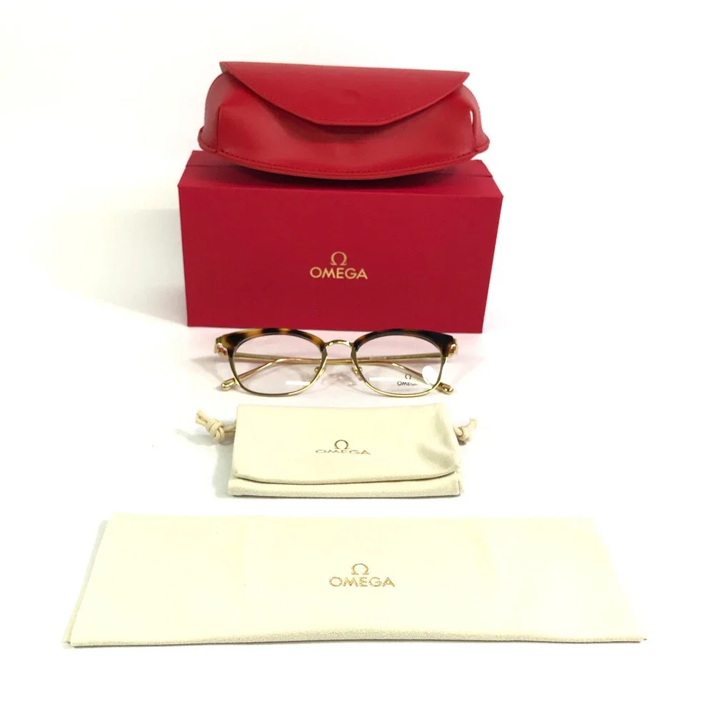 Omega Eyeglasses Frames OM5009-H 052 Tortoise Gold Cat Eye Full Rim 49-18-140